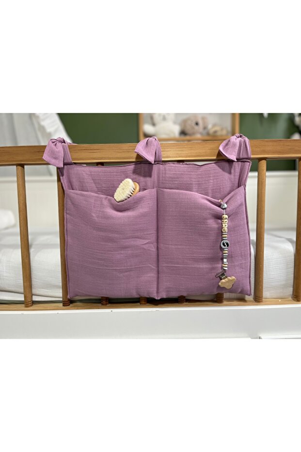 Crib Organizer Muslin Cotton Fabric Fiber Filled