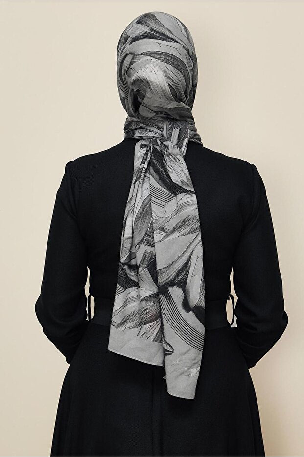 Patterned Viscose Shawl 8604 - 2