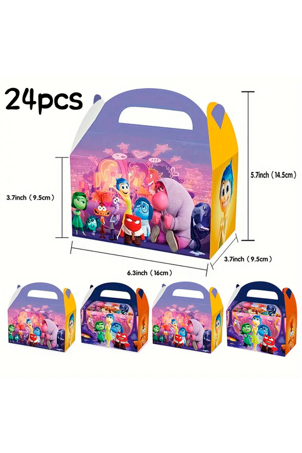 9.5x9.5x16cm TGD box 24pcs 12pcs/24pcs, Inside Out, Adorable Riley Birthday Party Decorations, Candy