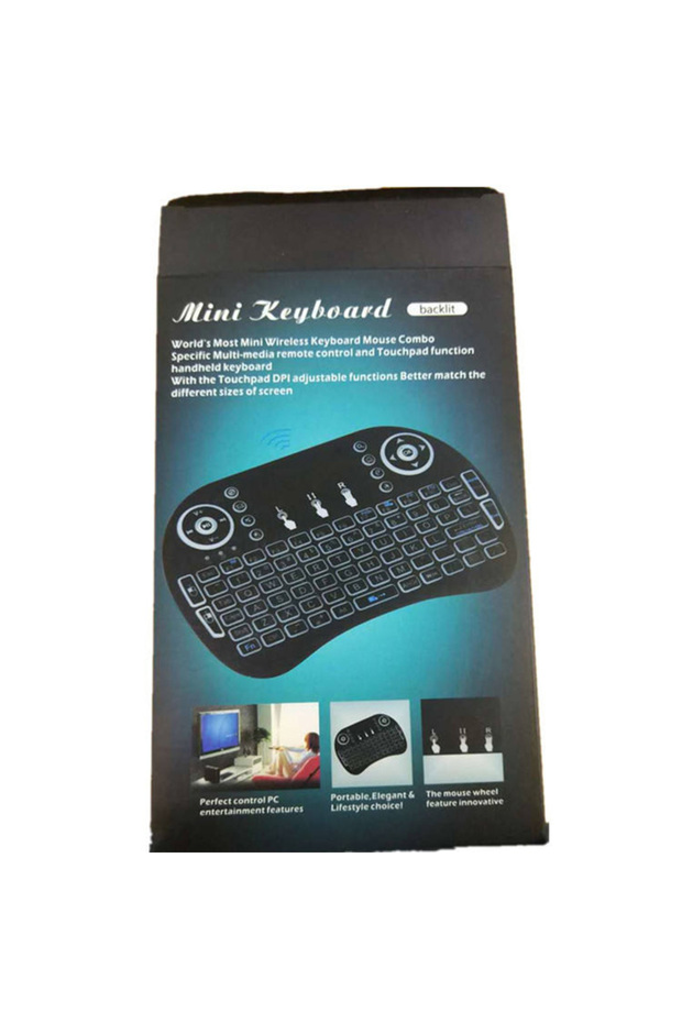 Mini Wireless Keyboard with Touchpad, Backlit Handheld Keyboard Mouse Combo for Smart TV, PC - 5