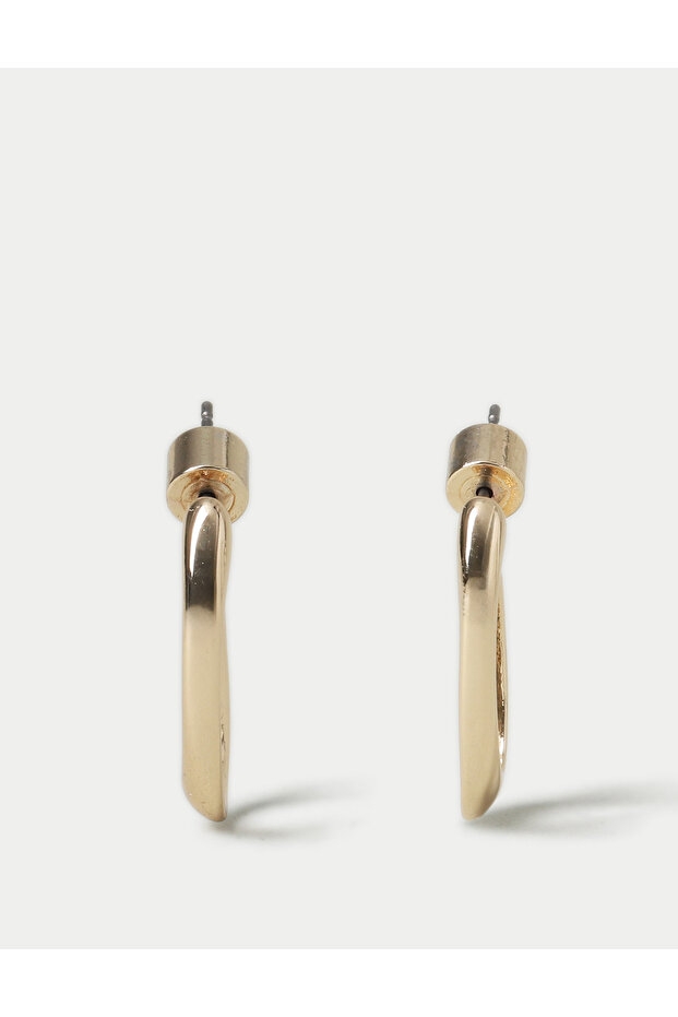 Oval Mini Halka Küpe - 3