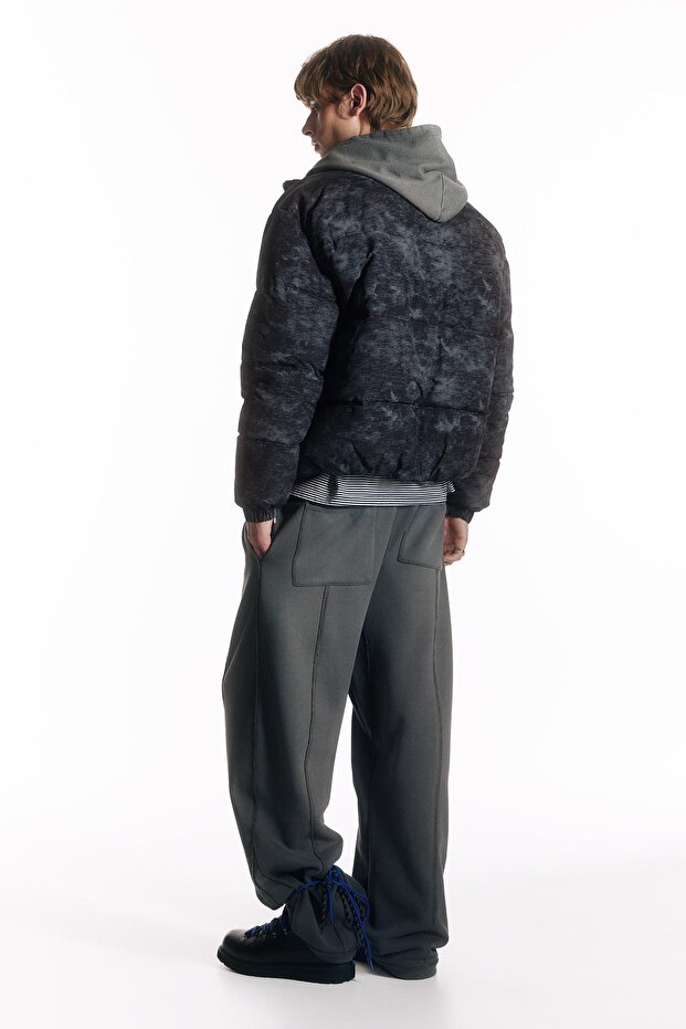 Batik desenli şişme ceket - 4