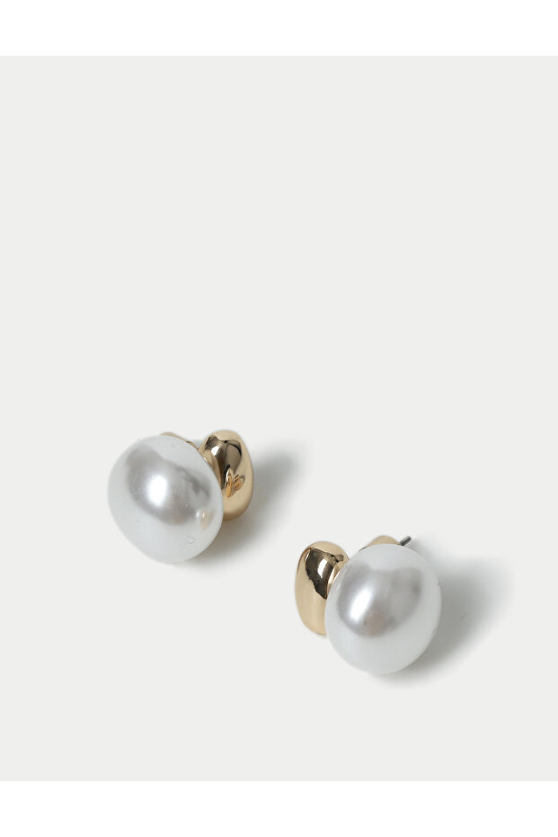 İnci Mini Damla Stud Küpe - 1