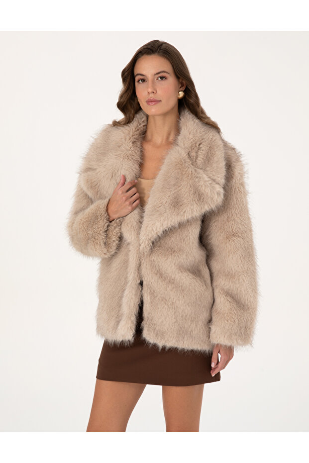 Beige Melange Comfort Fit Coat 50314250-Vr156
