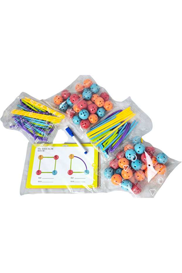 Set de constructie STEAM - Forme 3D ( 140 piese) - 4