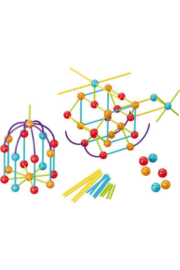 Set de constructie STEAM - Forme 3D ( 140 piese) - 2