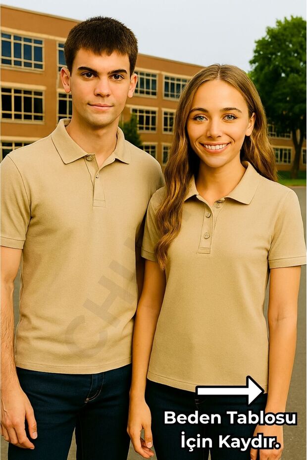School T-Shirt Uniform High School Boy (1 Piece) Short Sleeve Polo Collar Unisex