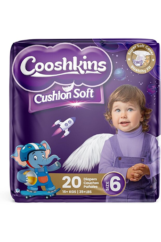 Cushion Soft Baby Diapers Size 6 (20 Count)