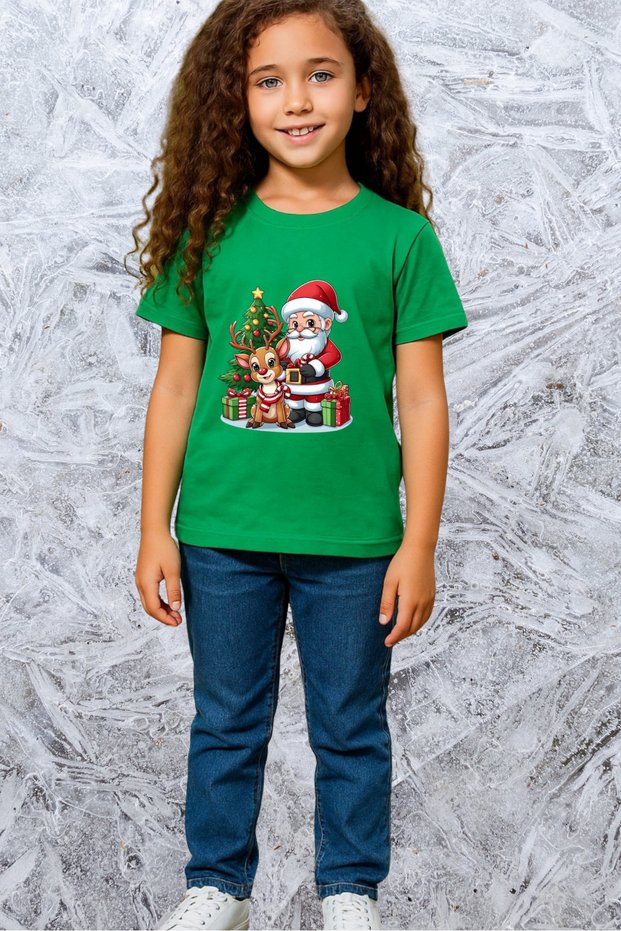 Unisex Girls/Boys Crew Neck 100% Cotton'New Year Themed' T-Shirt