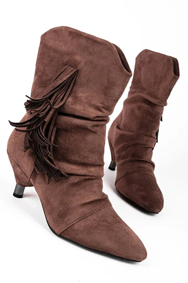 Agnes Edge Tassel Detailed Casual Women's Boots Brown