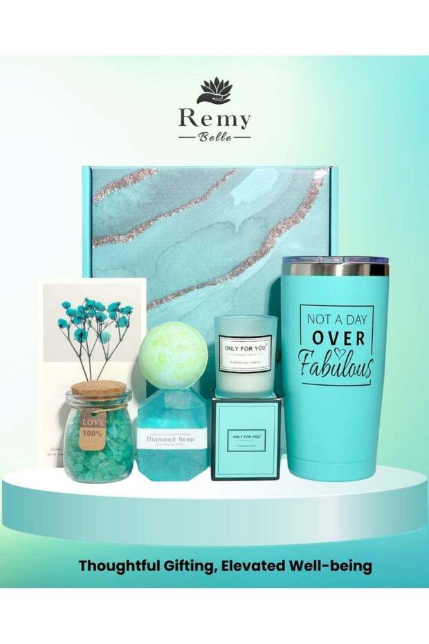 Birthday Gifts for Women - 6 PCS Relaxing Spa Gift Set (Turquoise)