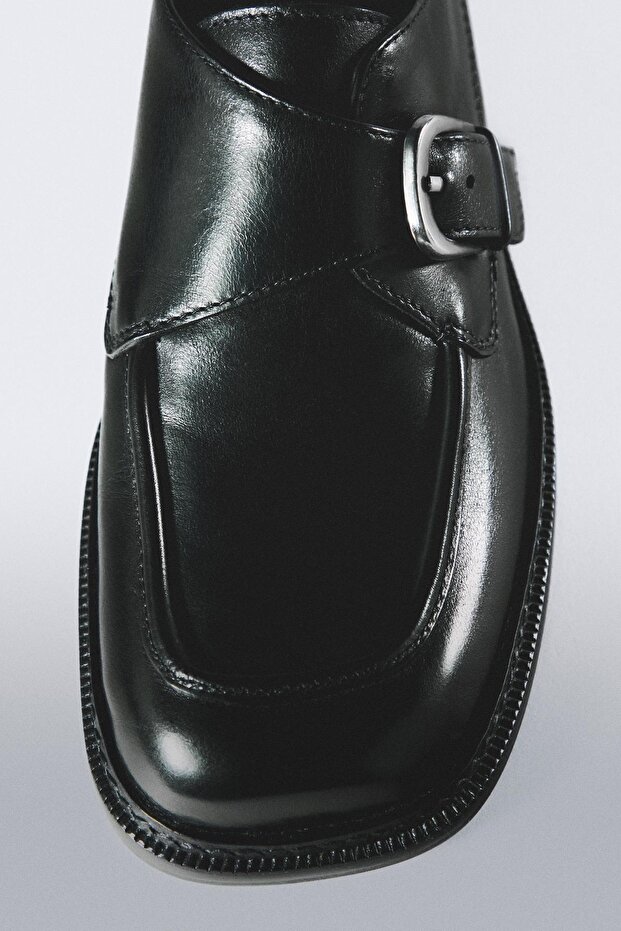 Tokalı deri blucher - 6