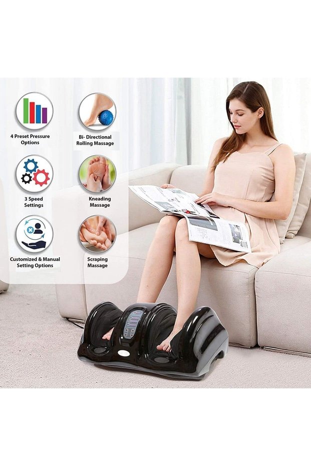 Foot Massager – 5 Modes Shiatsu, Kneading & Rolling, Adjustable Speed Massager | Z202