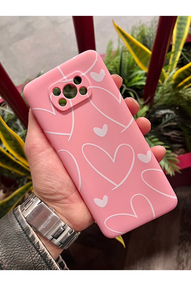 حافظة هاتف متوافقة مع Poco X3 بنمط قلب - 1