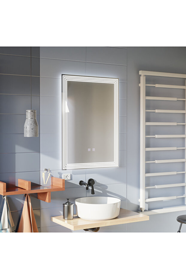 Rectangular LED Mirror, Defog, 60x80, ADIS Basic Touch - 2