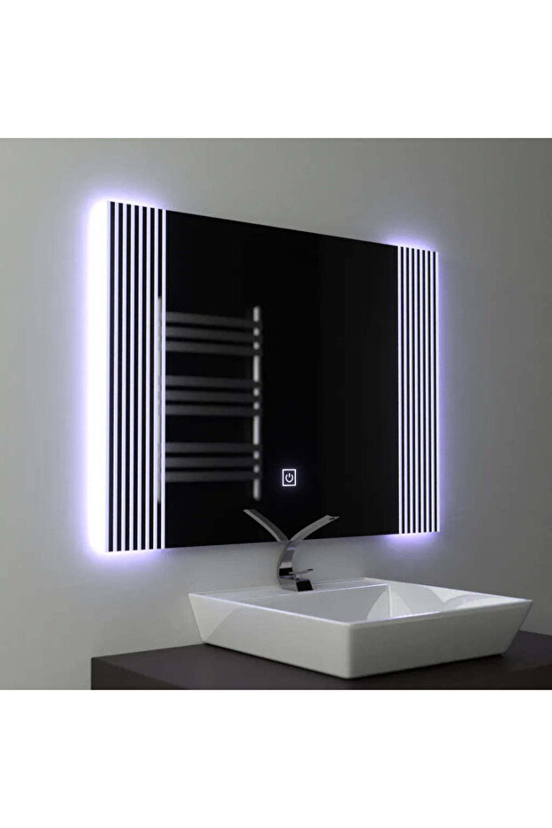 Rectangular LED Mirror, 80x60cm, Infinity Frame Basic Touch 1005S-20A - 1