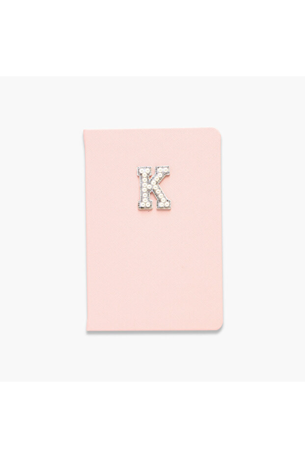 دفتر ملاحظات A5 مزخرف بحرف "K"