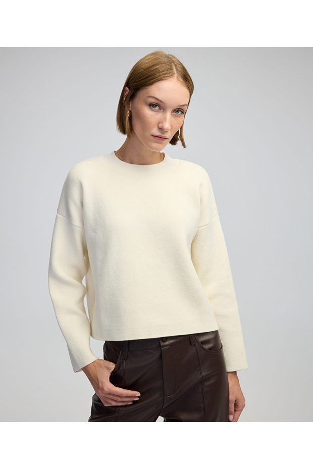 Düşük omuz basic triko - 1