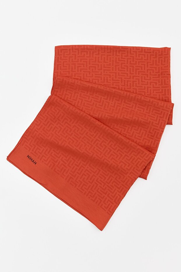 Monogram Desen Şal Taba - 1