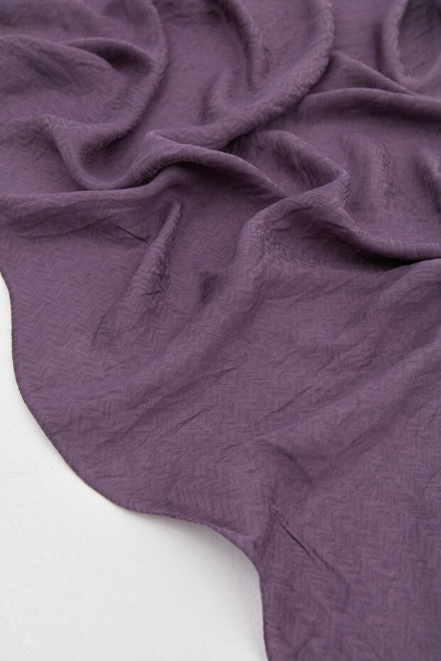 Zigzag Desen Şal Mor - 3