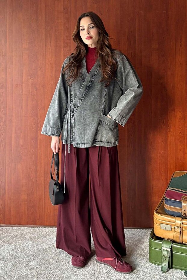 Antrasit Kruvaze Ceket - 3