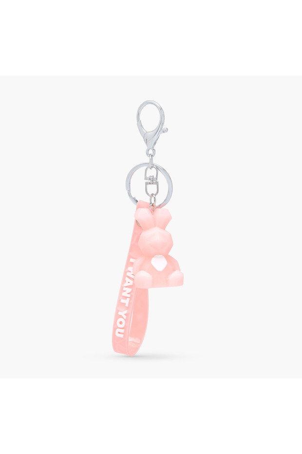 Bunny Charm Keyring with Strap and Lobster Hook