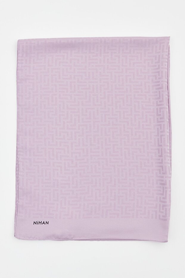 Monogram Desen Şal Lila - 3