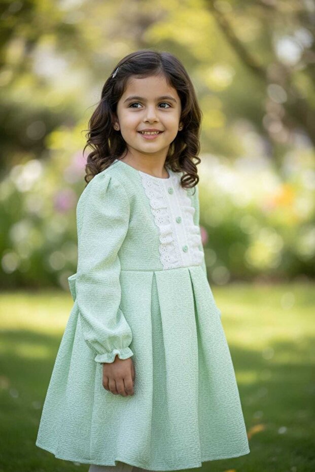 Button-Up Patterned Dress - 1