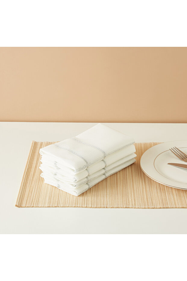 Textured 4-Piece Napkin Set - 45x45 cms