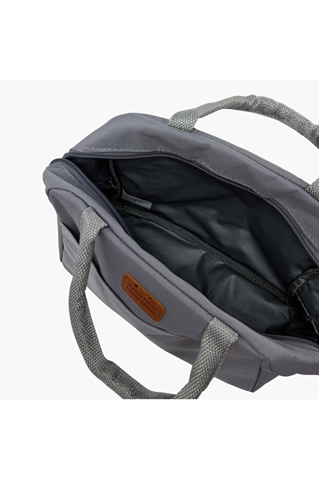 Solid Lunch Bag with Zip Closure - 5