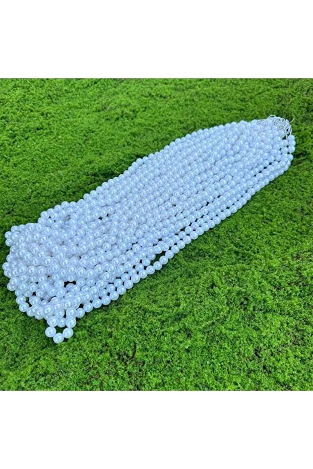 10.5m Artificial Pearl Beads String Garland (White)
