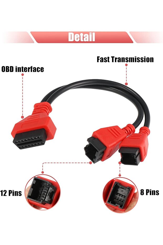 محول كابل Excefore لبرمجة وتشخيص كرايسلر 12+8، وتجاوز أمان محول Autel OBD2 - 2