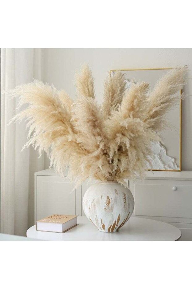 Natural Pampas Grass Decor Tall 120cm - 5 Stems, Boho Reed Grass