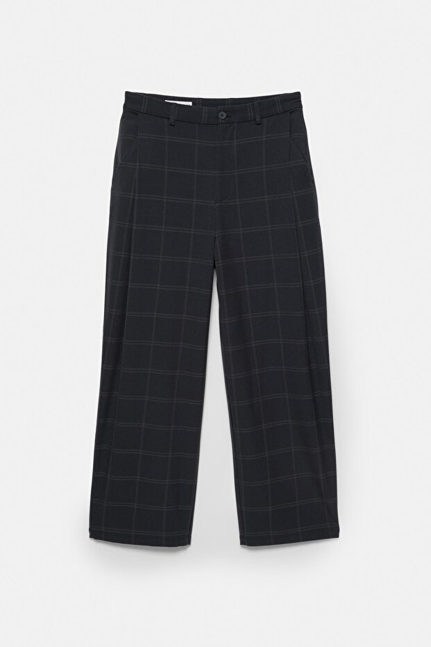 Tailored fit kareli pantolon - 6