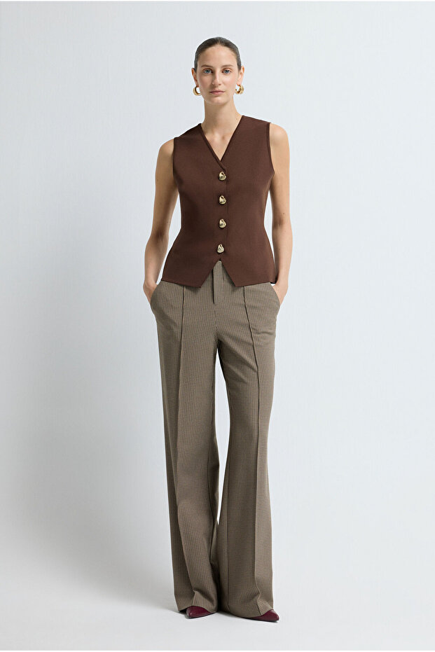 V Yaka Triko Yelek - 3