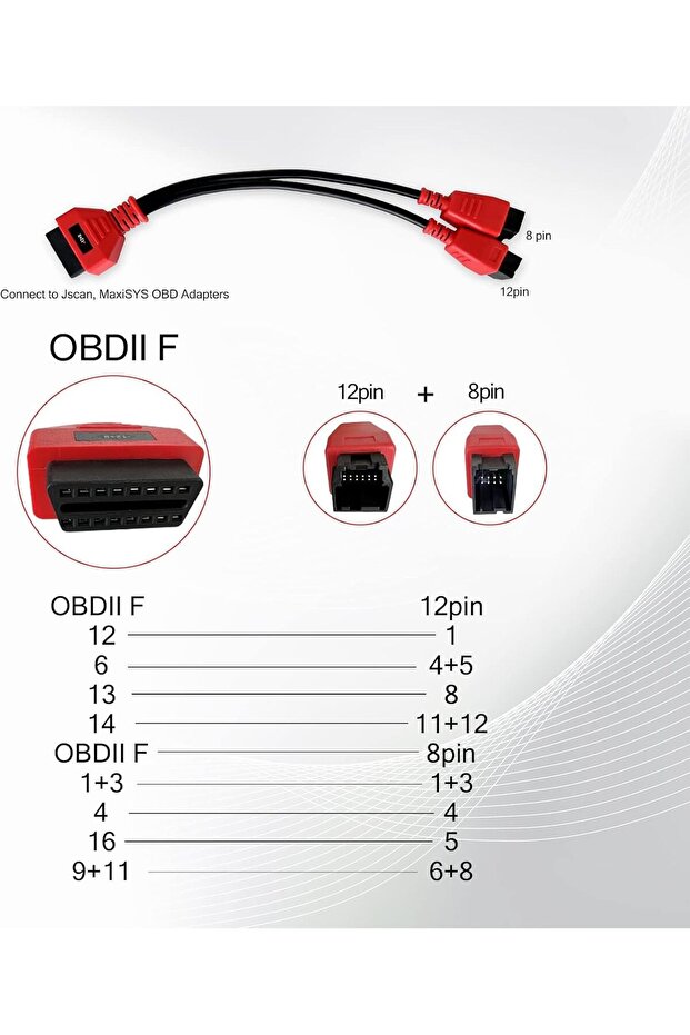 محول كابل Excefore لبرمجة وتشخيص كرايسلر 12+8، وتجاوز أمان محول Autel OBD2 - 7