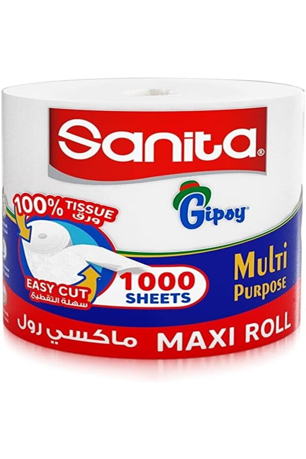 Gipsy Maxi Roll 1000 Sheets 1 pc Absorbent Multi-Purpose Paper Roll for Home & Commercial Use