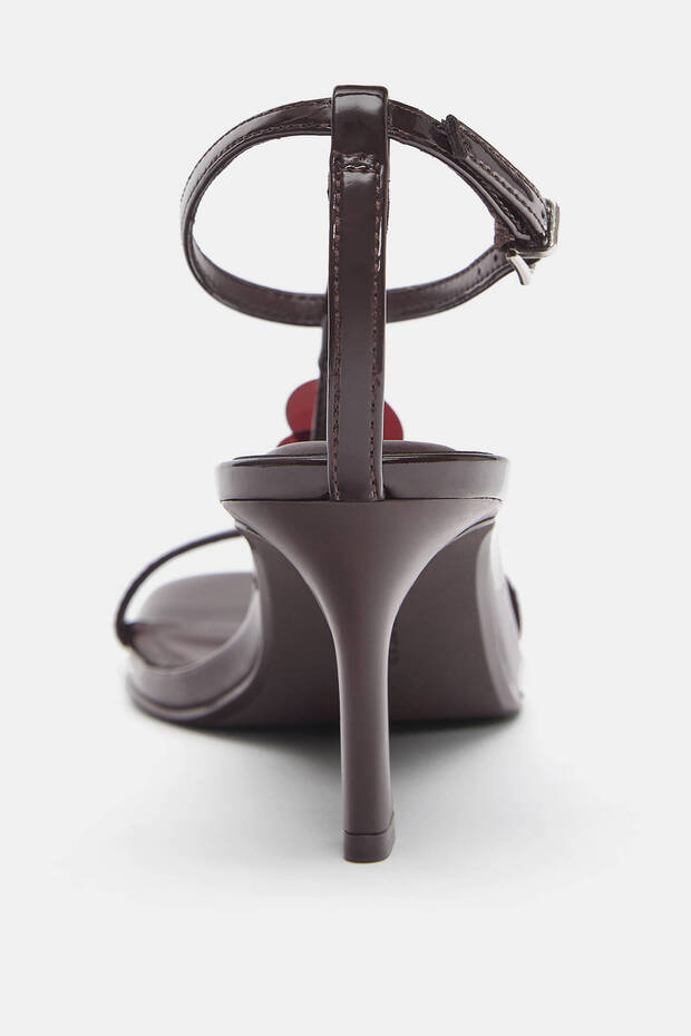 Süslemeli topuklu sandalet - 6