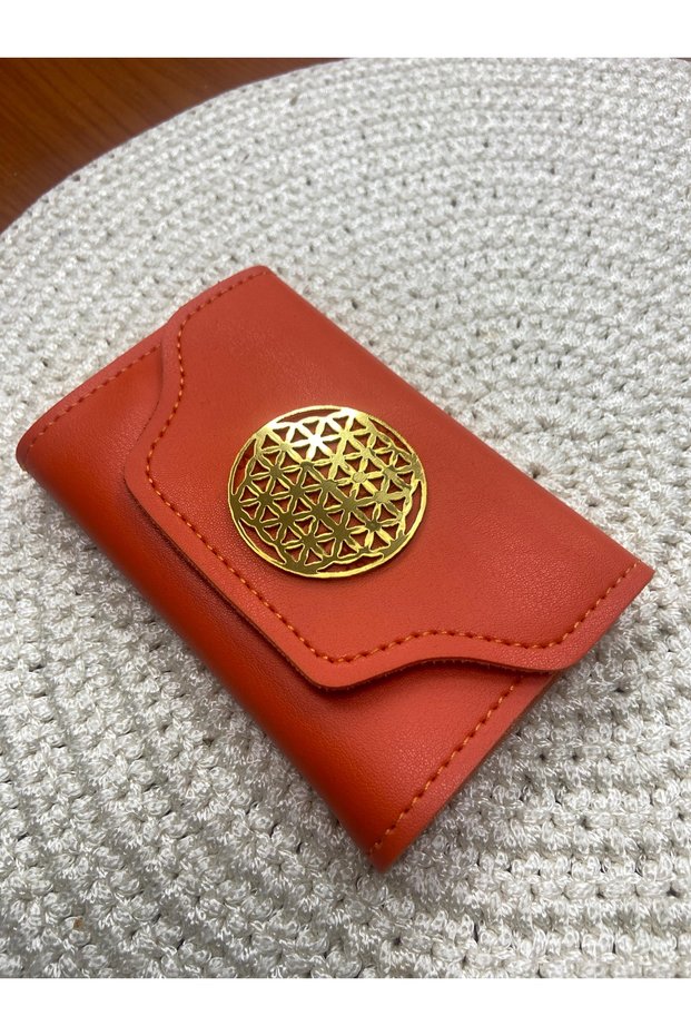Flower of Life Logo Orange Abundance Card