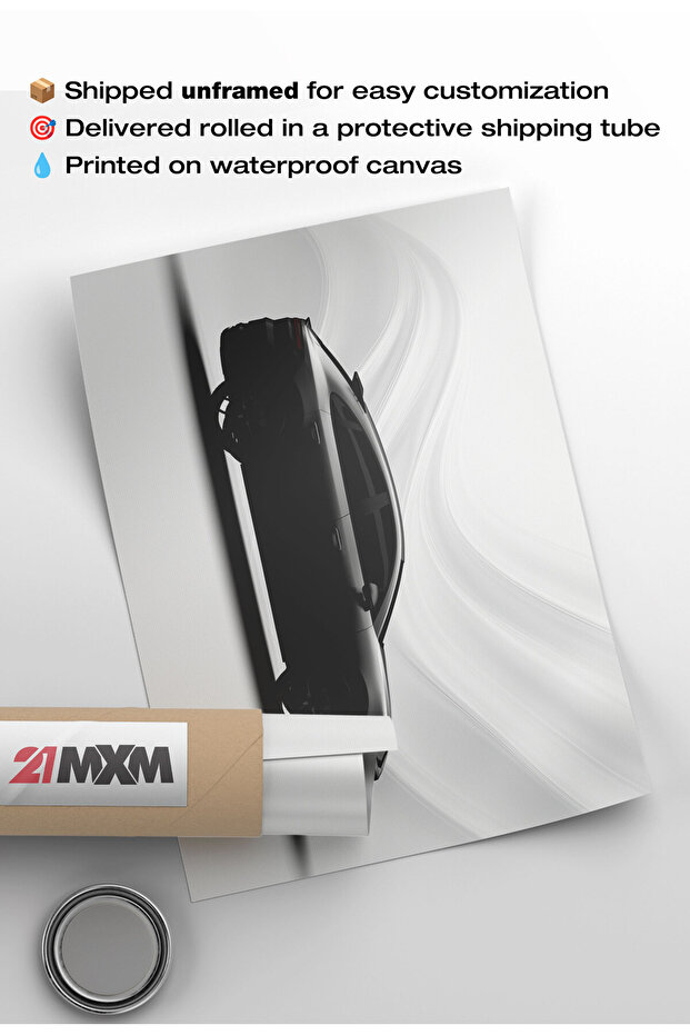 Modern Supercar Canvas Poster – Unframed Digital Print on Matte Canvas - 1848 Cayenne Turbo GT - 6