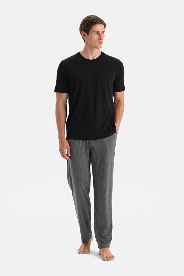 Antrasıt İkili Örme Pantolon - 5