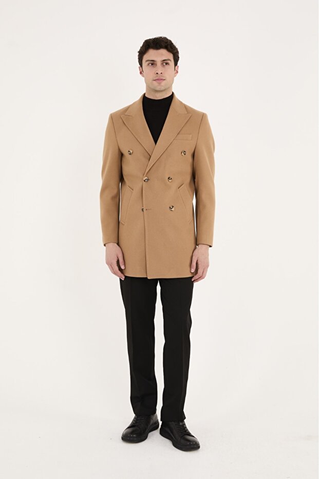 Men's Modern Fit K Double-Breasted Coat # K4056