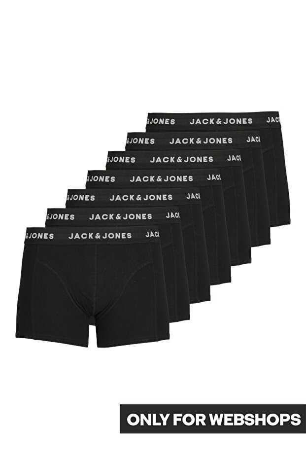 سراويل داخلية رجالية سوداء من Jachuey 7 Pack Noos Pls مقاس كبير بوكسر 12273977-أسود