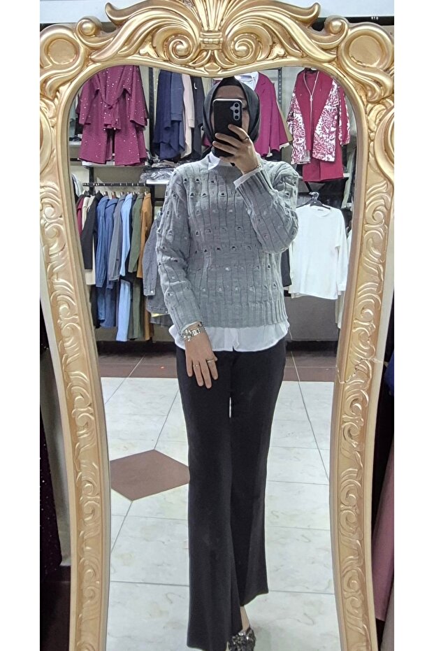 Delikli Triko kazak - 3