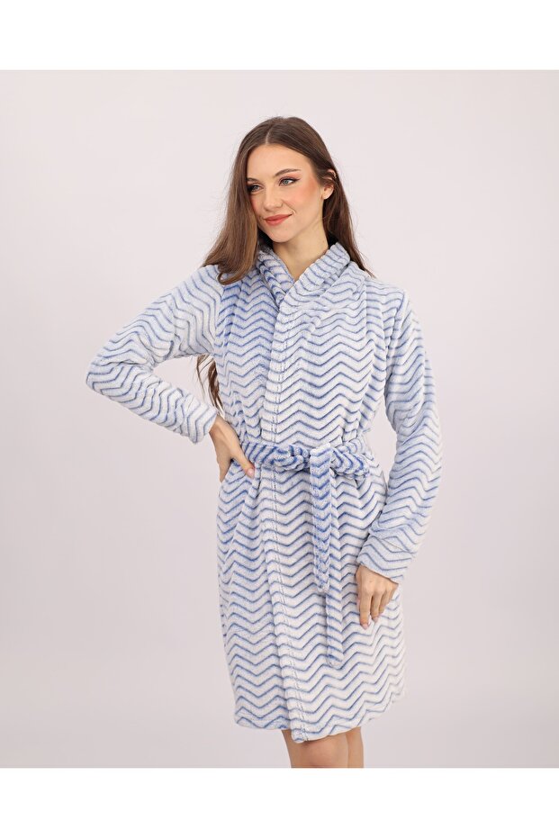 كيمونو من القطيفة بنمط متعرج - 4