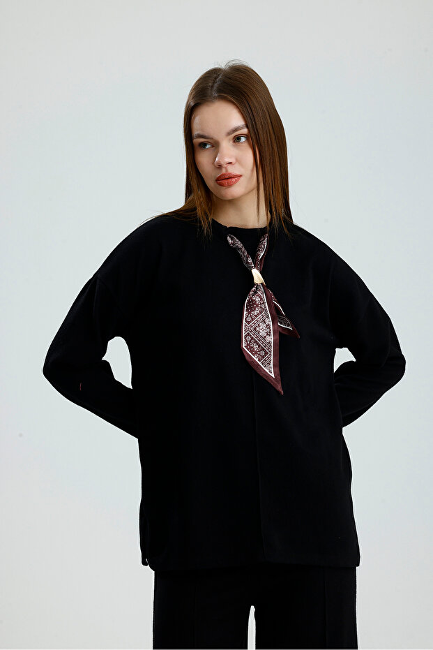 Women's Thessaloniki Fabric Suit with piped Tie Detail on the Front