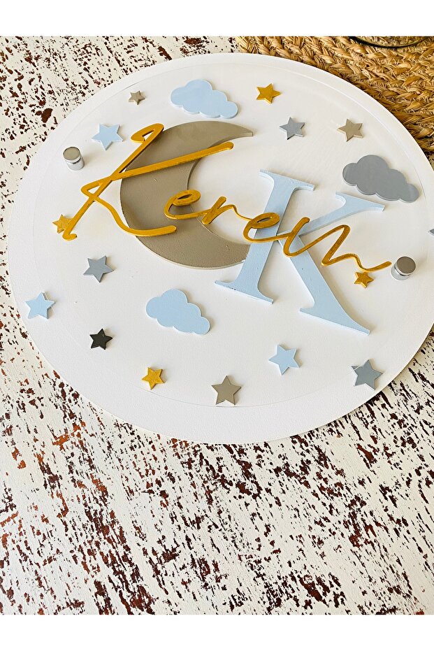 Bebek Odası Kapı Süsü / İsimli Kapı Süsü - 3