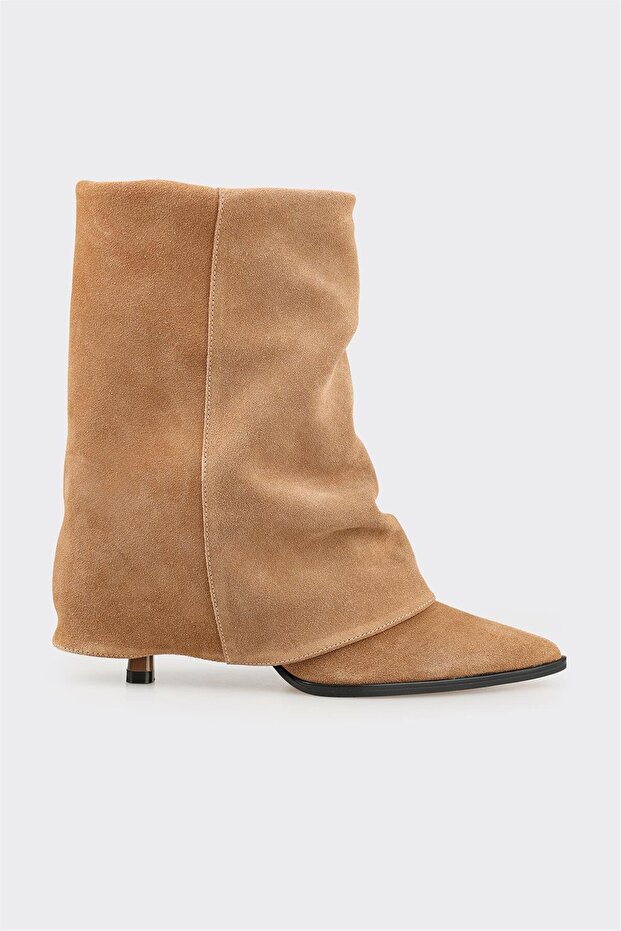 Taba Deri Kadın Klasik Bot - 1