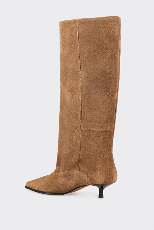 Taba Deri Kadın Çizme - 3