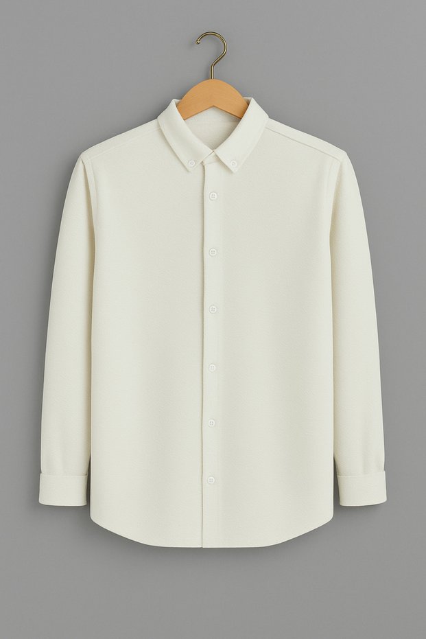 Men's White Premium Crepe Slim Fit Shirt – New Season
